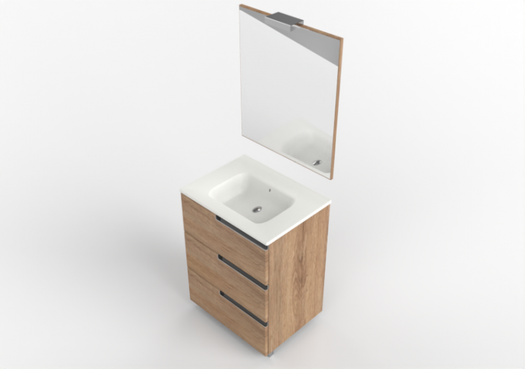 3D Möbel - Lavabo con mobile e specchio - ACCA software
