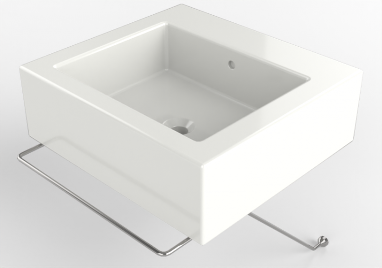 Lavabi 3D - Lavabo con supporto - Flaminia - STUB60+5052 -...