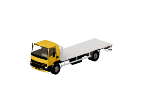 Camions et Autobus 3D - Tracteur avec plage arri&egrave;re