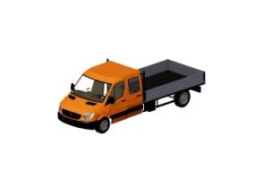 Camions et Autobus 3D - Fourgon avec caisse