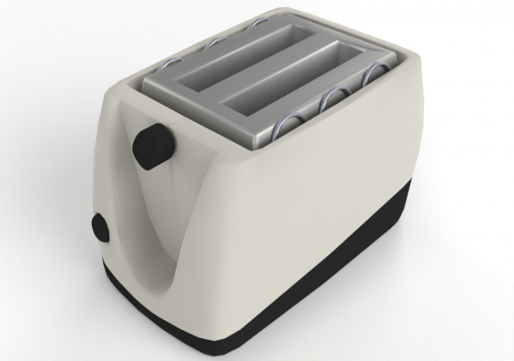 3D Electrical Appliances - Automatic bread toaster - ACCA...
