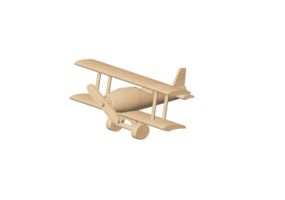 3D Toys - Wooden toy plane