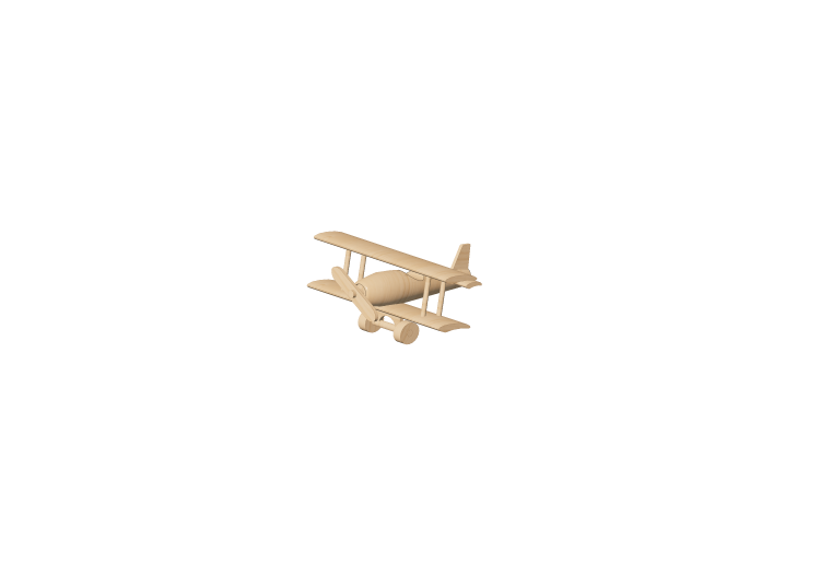 3D Toys - Wooden toy plane - ACCA software 3D Toys - Wooden toy plane - ACCA software