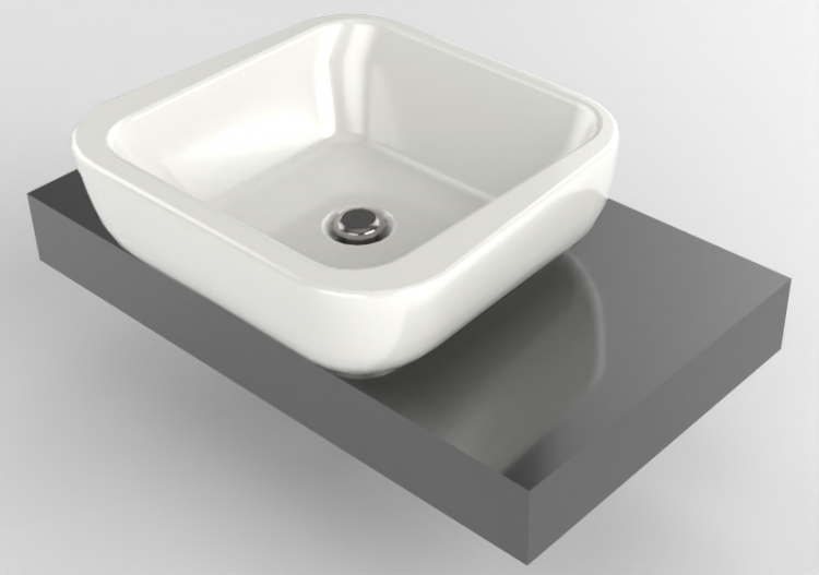 3D Sinks - Shelf with Wash Basin - Flaminia - F6CM51A -...