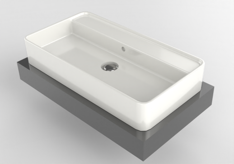 3D Sinks - Shelf with Wash Basin - Flaminia - F6MWL75PR -...