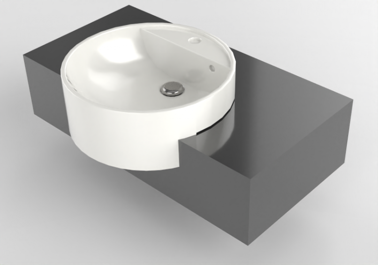 Lavabos 3D - Estante con lavabo - Flaminia - F65054-42 -...