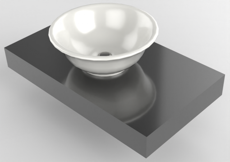 3D Sinks - Shelf with Wash Basin - Flaminia - F6BL44L -...