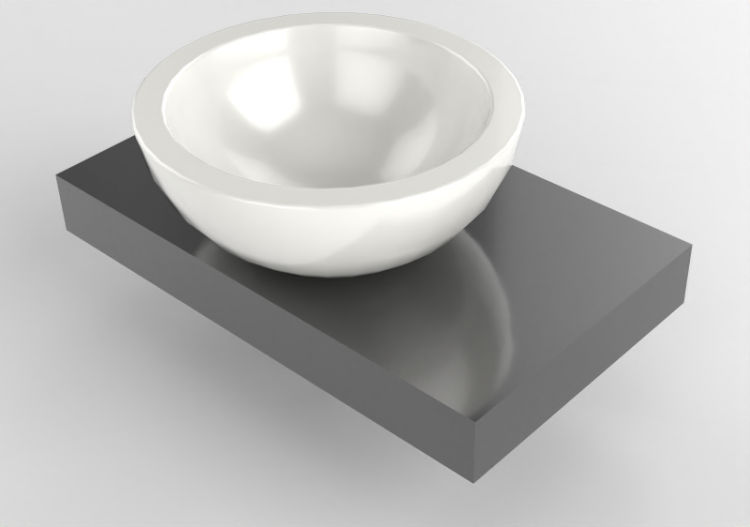 Lavabos 3D - Étagère avec lavabo - Flaminia - F6FT52L -...