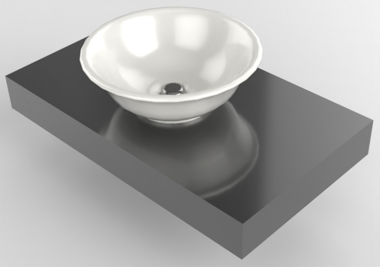 Pias 3D - Prateleira com lavatório - Flaminia - F6BL42L -...