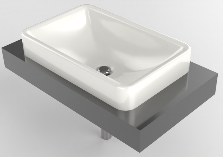 3D Sinks - Shelf with Wash Basin - Flaminia - F6NLINC -...