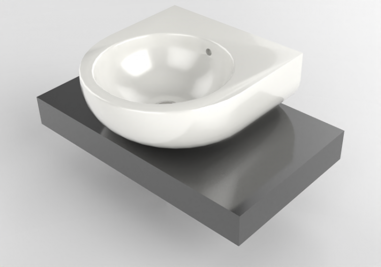 3D Sinks - Shelf with Wash Basin - Flaminia - F6PS50 -...