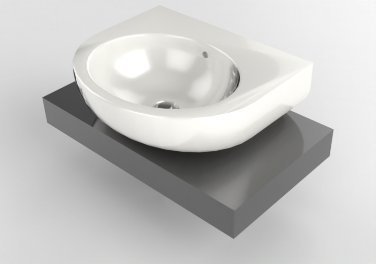 3D Sinks - Shelf with Wash Basin - Flaminia - F6PS62 -...