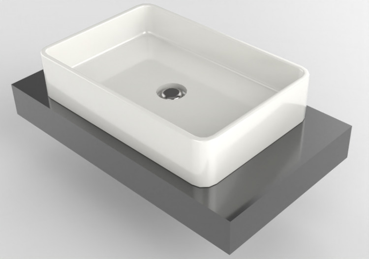 3D Sinks - Shelf with Wash Basin - Flaminia - F6MWL60 -...