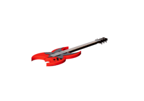 Instrumentos Musicales 3D - Guitarra el&eacute;ctrica metal