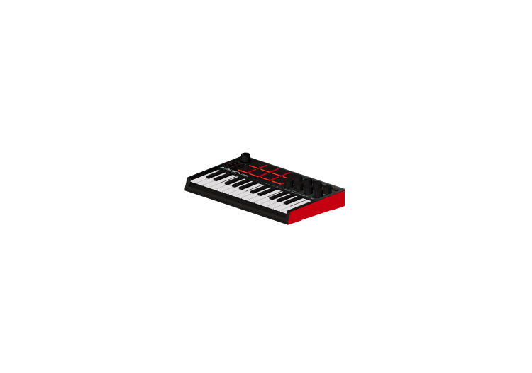 Instrumentos Musicales 3D - Akai MPK Mini - ACCA software Instrumentos Musicales 3D - Akai MPK Mini - ACCA software