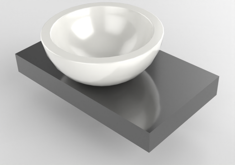 3D Sinks - Shelf with Wash Basin - Flaminia - F6FN50L -...