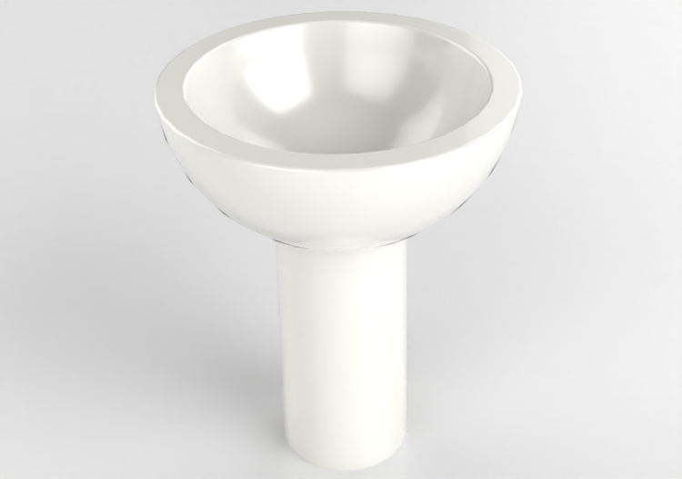 Lavabos 3D - Lavabo con soporte - Flaminia - FN70L+FN70C -...
