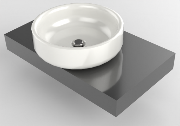 3D Sinks - Shelf with Wash Basin - Flaminia - F6BN - Forty6...