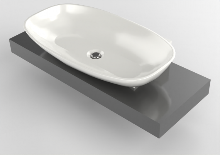 Lavabos 3D - Lavabo con soporte - Flaminia - F65082 -...