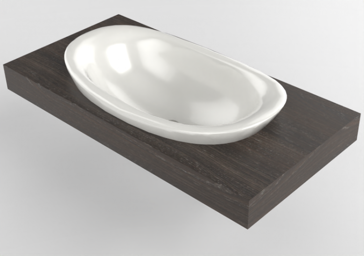 Pias 3D - Lavatório com suporte - Flaminia - IO75M1 - IO -...