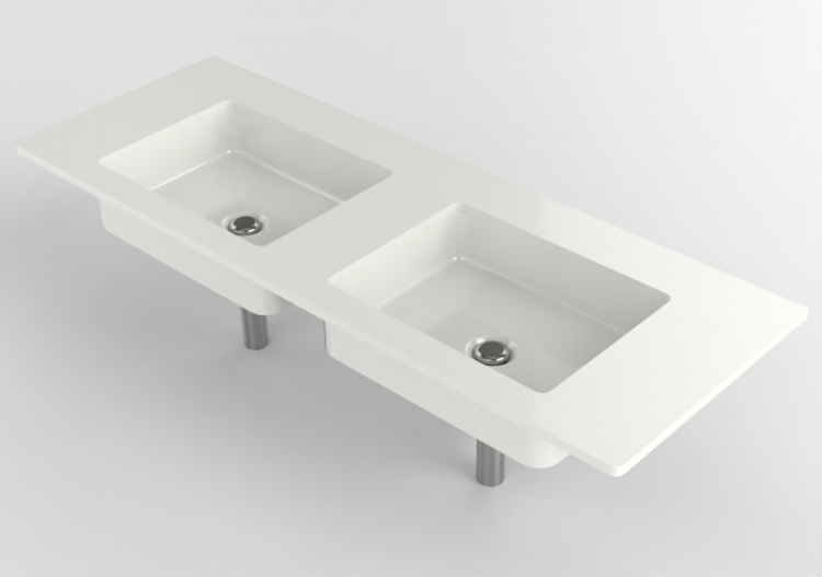 Lavabos 3D - Lavabo con soporte - Flaminia - FY48PC2 -...