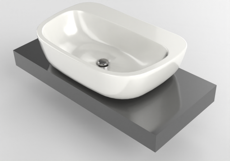 3D Sinks - Sink with support - Flaminia - F6MN74 - Forty6 -...