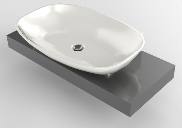 3D Sinks - Sink with support - Flaminia - F65080 - Forty6 -...