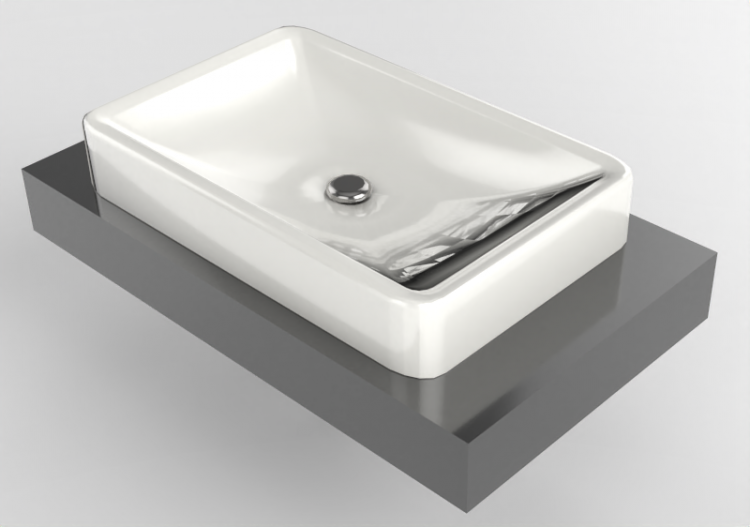 Lavabi 3D - Lavabo con supporto - Flaminia - F6NL62A -...