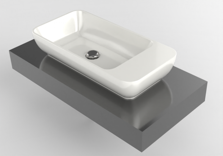Lavabi 3D - Lavabo con supporto - Flaminia - F6PS60AP -...