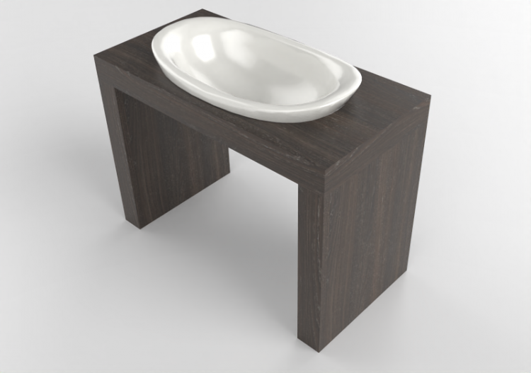 Lavabos 3D - Lavabo con soporte - Flaminia - IO75B1 - IO -...