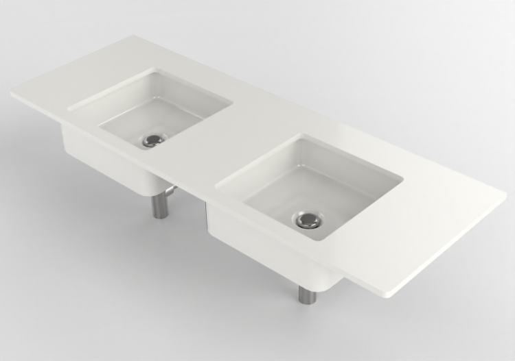 3D Sinks - Sink with support - Flaminia - FY40PC2 -...