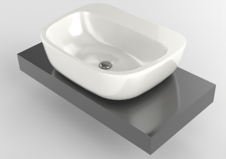 3D Sinks - Sink with support - Flaminia - F6MN64 - Forty6 -...