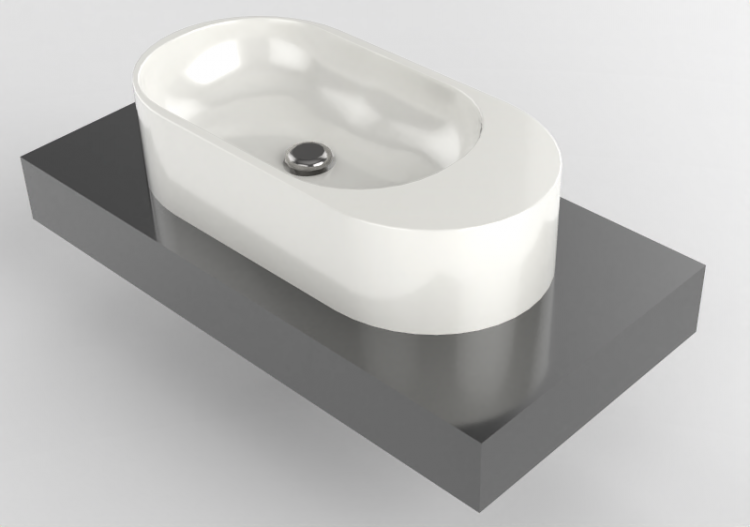 3D Sinks - Sink with support - Flaminia - F6PS60AT - Forty6...