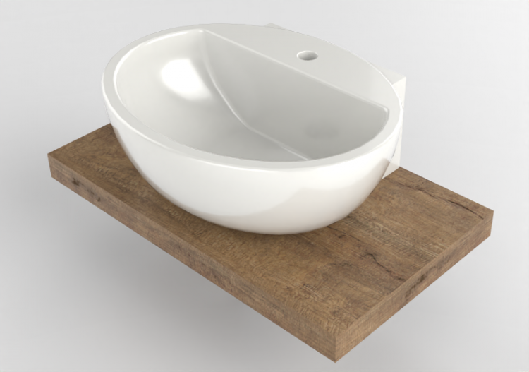 Pias 3D - Lavatório com suporte - Flaminia - SLDP+DP481 -...
