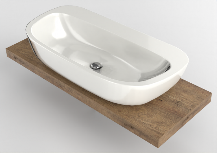 3D Sinks - Sink with Support - Flaminia – SLMN100 - Solid -...