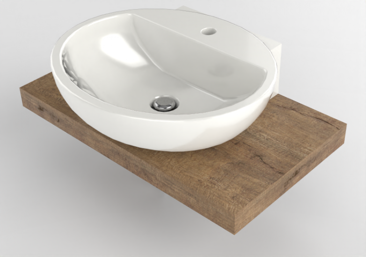 3D Sinks - Sink with Support - Flaminia - SL5083 - Solid -...