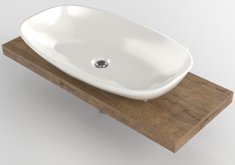 Pias 3D - Lavatório com suporte - Flaminia - SL5082 - Solid...