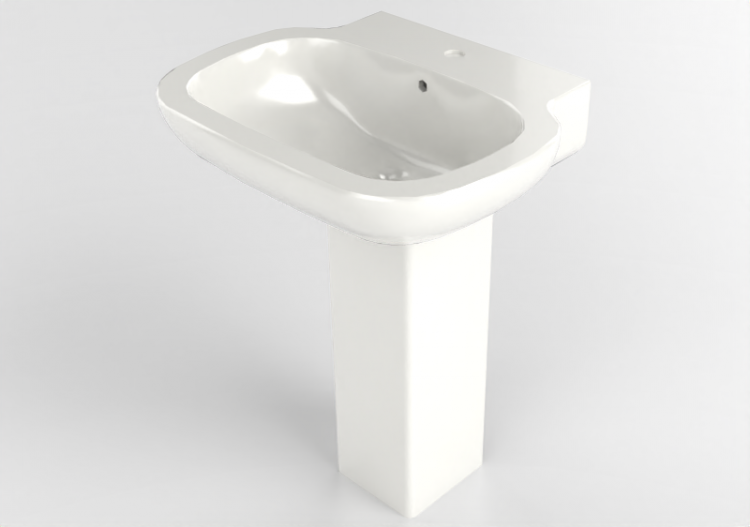 Pias 3D - Lavatório com suporte - Flaminia - SLRL64L+SR50C...