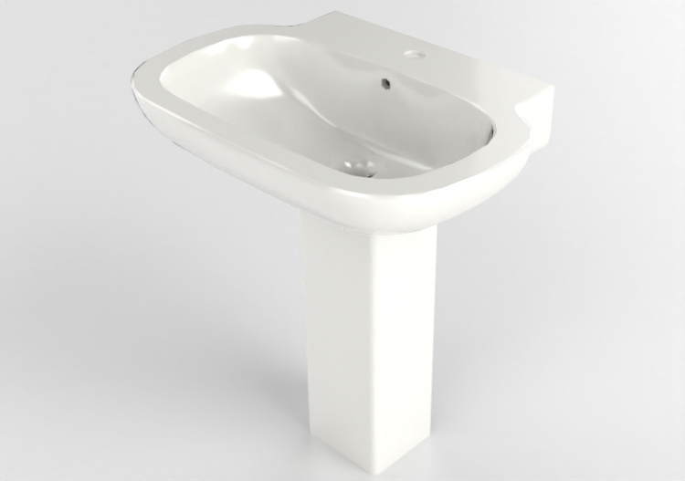 Lavabos 3D - Lavabo con soporte - Flaminia - SR74L+SR50C -...