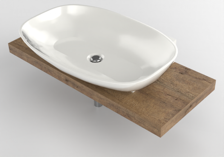 Lavabi 3D - Lavabo con supporto - Flaminia - SL8081+5080 -...