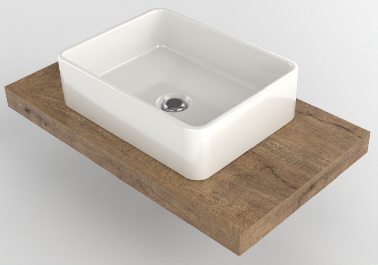 Pias 3D - Lavatório com suporte - Flaminia - SLMW+MWL48 -...