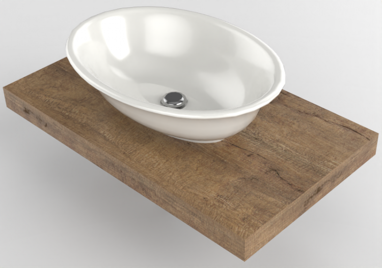 Pias 3D - Lavatório com suporte - Flaminia - SLBL+BL56L -...