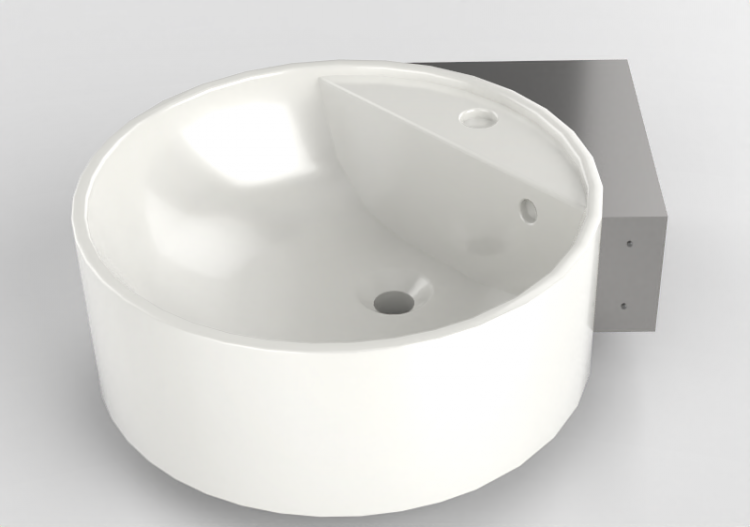 3D Sinks - Sink with Support - Flaminia - 5050S+TS0252 -...