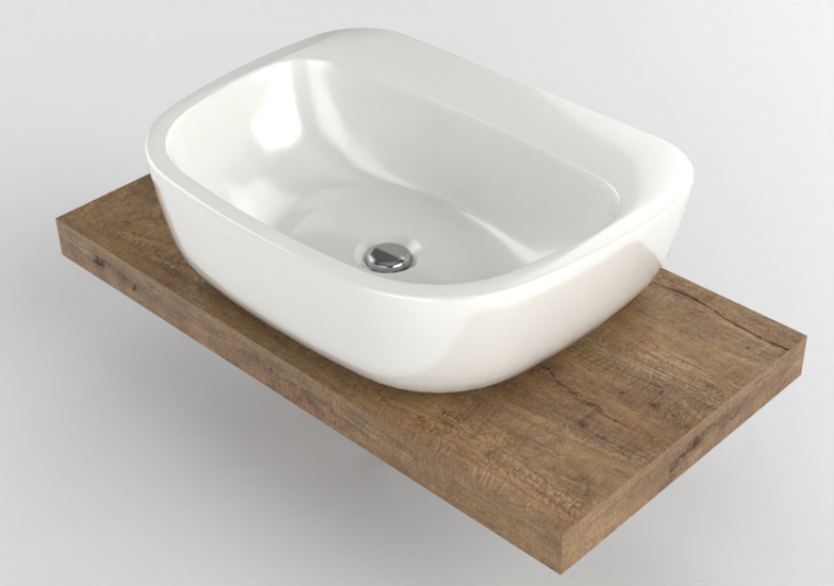 3D Waschbecken - Waschbecken mit Waschtischplatte -...