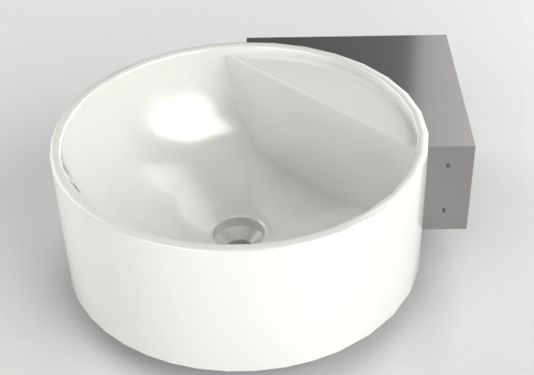 3D Sinks - Sink with Support - Flaminia - TW42S+TS0242 -...