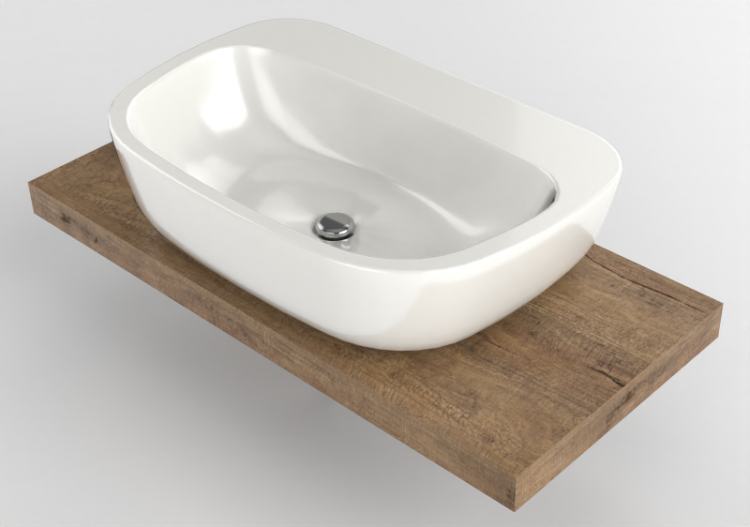 Lavabos 3D - Lavabo avec support - Flaminia – SLMN74 -...