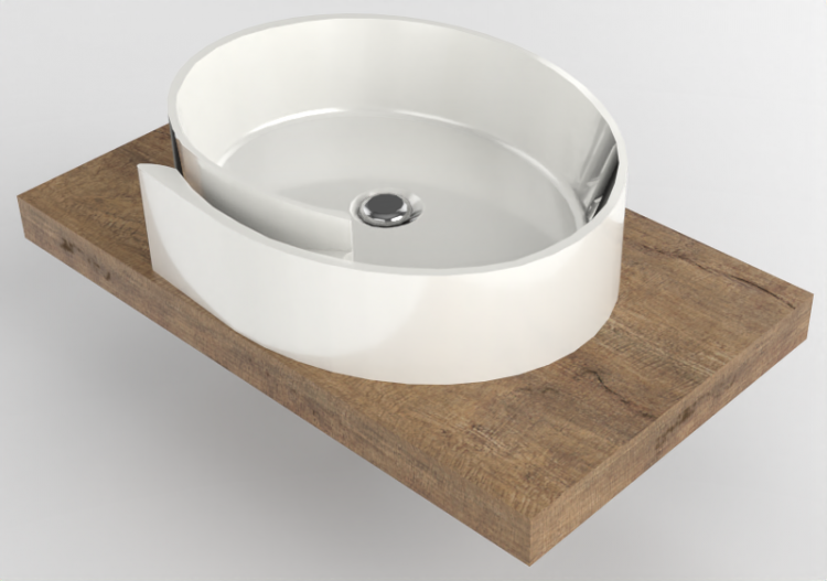 3D Sinks - Sink with Support - Flaminia - SLRL56 - Solid -...