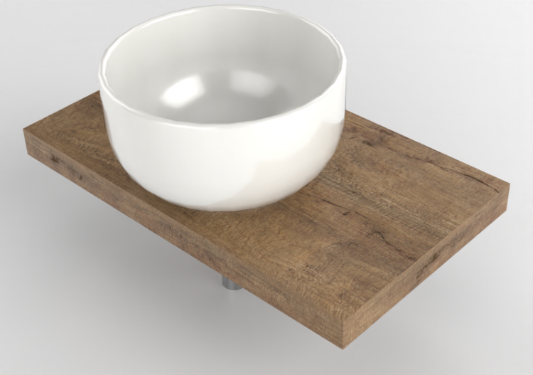 3D Sinks - Sink with Support - Flaminia - SLBN+SD42 - Solid...