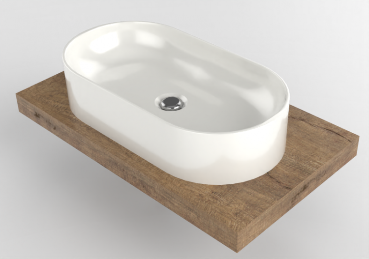 Lavabos 3D - Lavabo avec support - Flaminia - SLPS65+PS65AT...