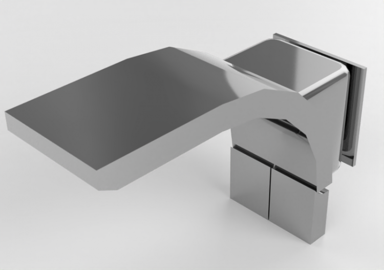 Canillas 3D - Mezclador doble comando de pared para lavabo...